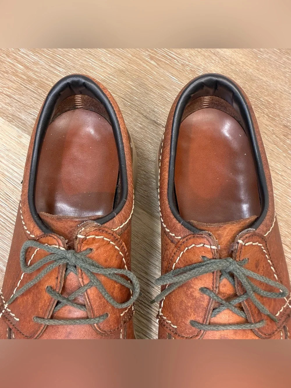 Vintage 70s Dex Brown Leather Vibram Sole Work Boots Shoes Men’s 10 M